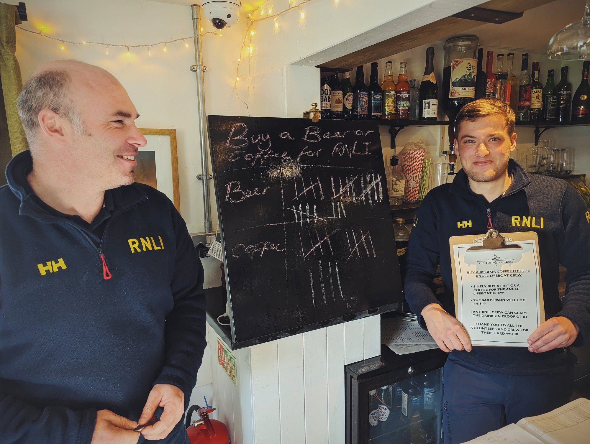 RNLI support - BUY AN RNLI CREW MEMBER A COFFEE OR A PINT !