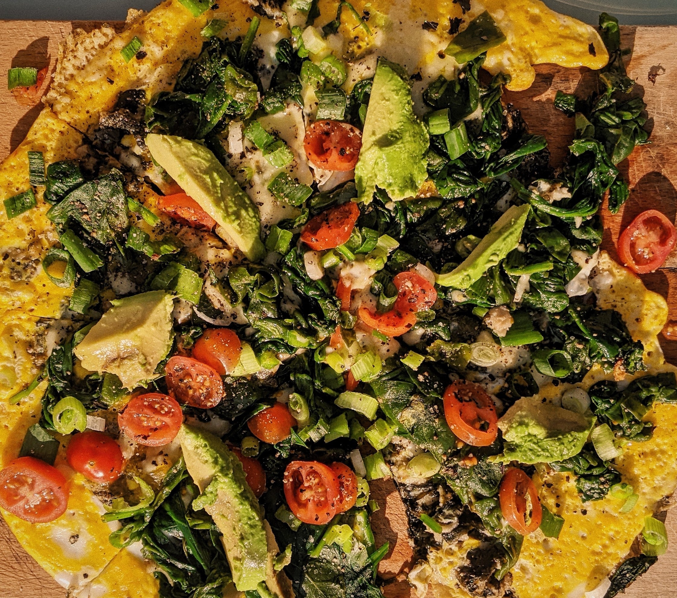 Breakfast Pizza with Seaweed