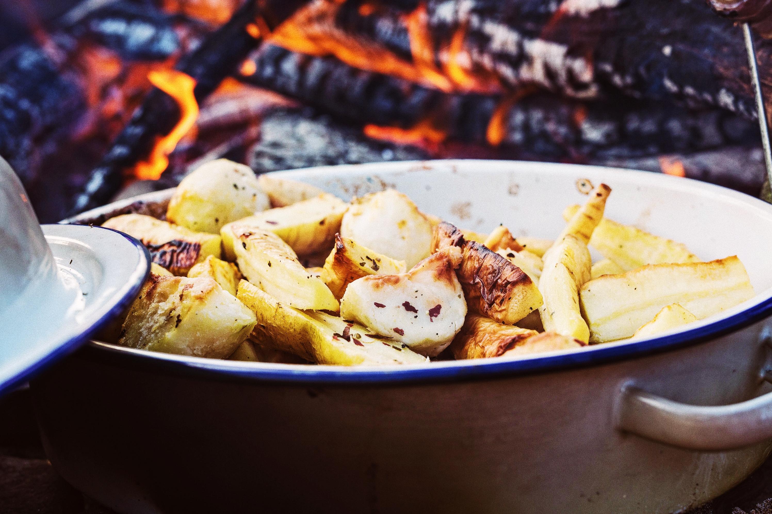 Roasted potatoes with Dulse seaweed