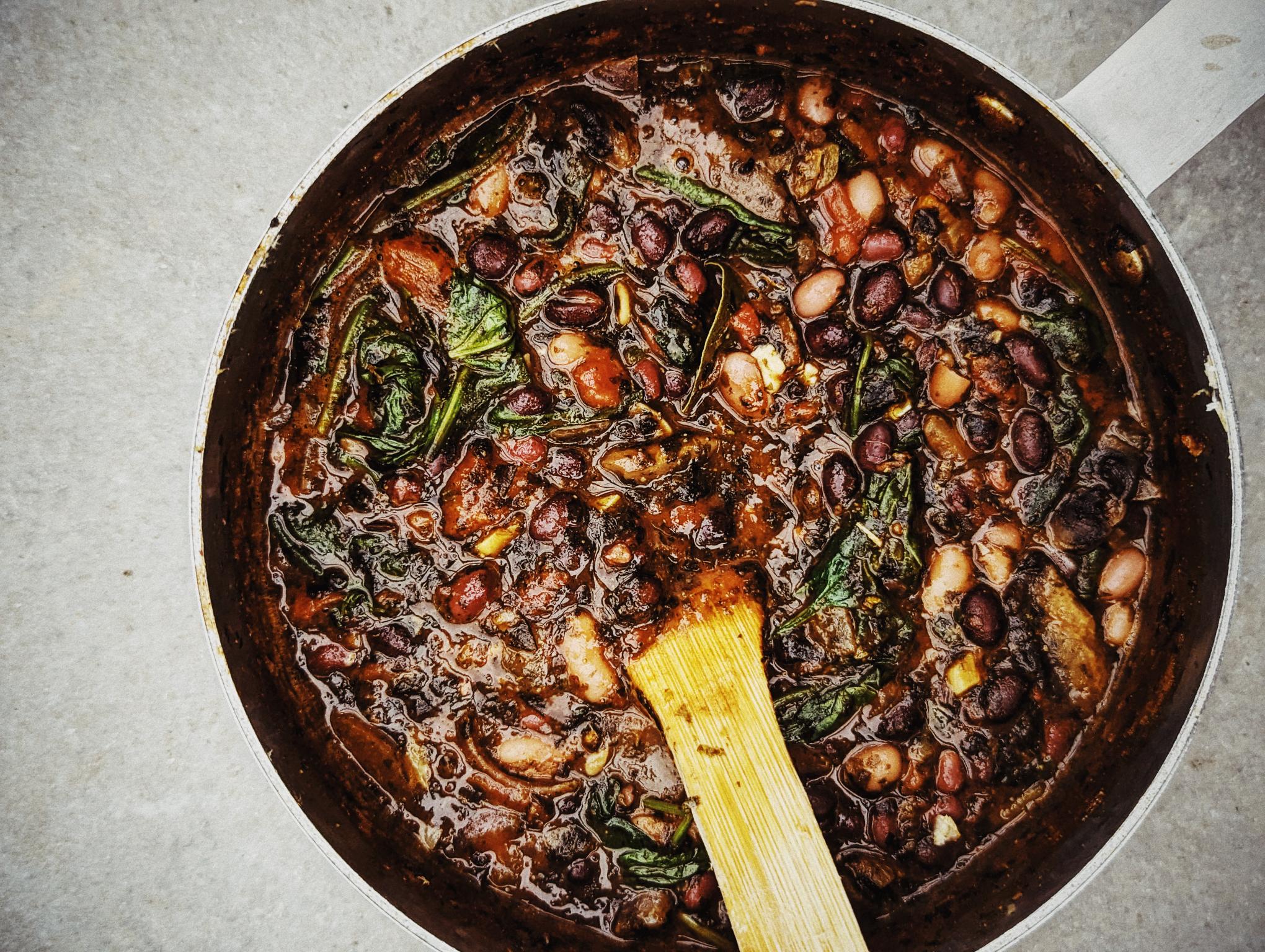#Day18 smoky laverbread beans