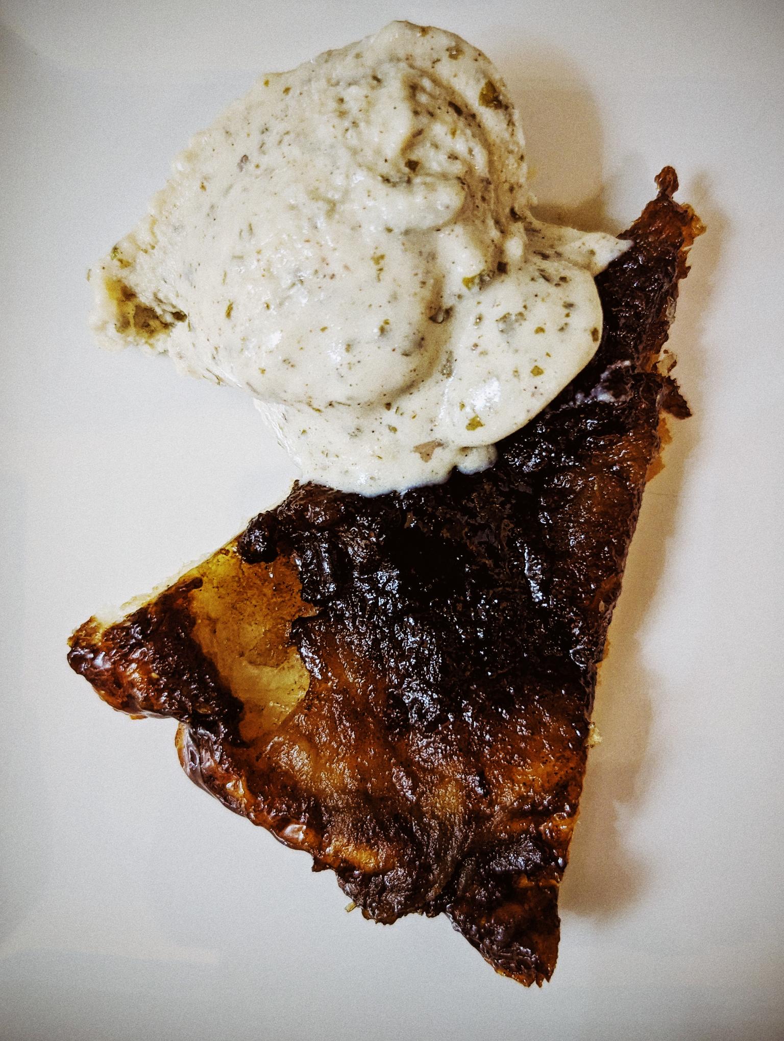 DAY 29 Apple Tarte Tartin with Laverbread and Rum ice cream