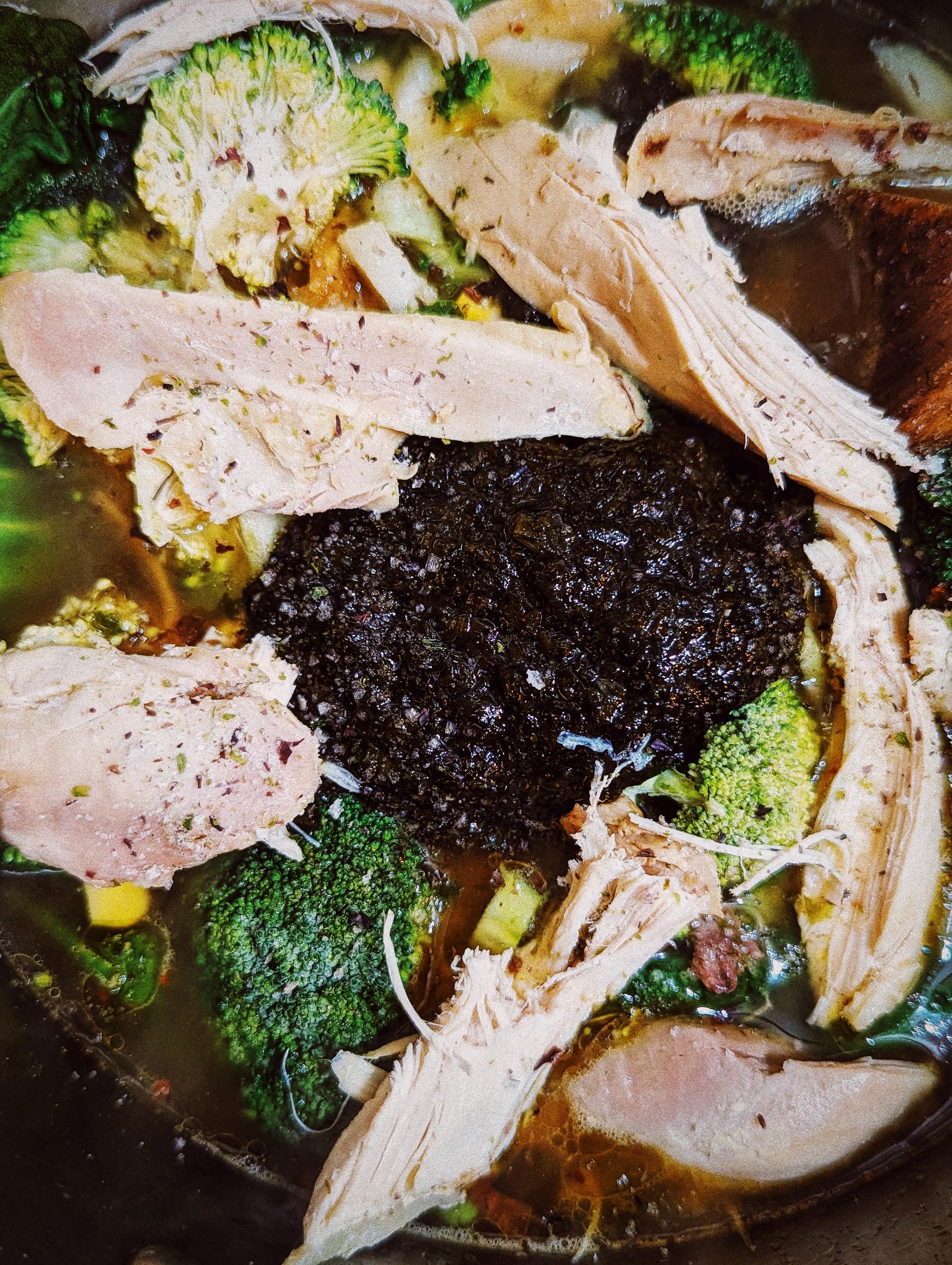 DAY 47 Laverbread Chicken Broth
