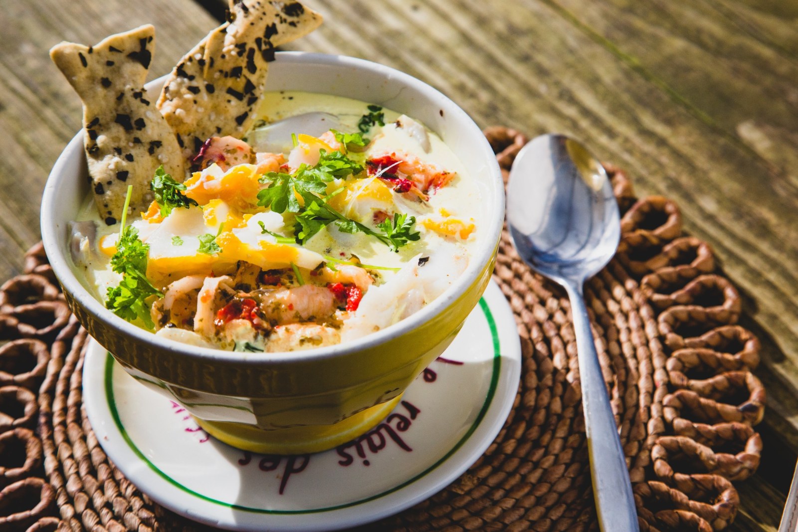 Sea Food Chowder with Captain Cat's Seaweed Seasoning