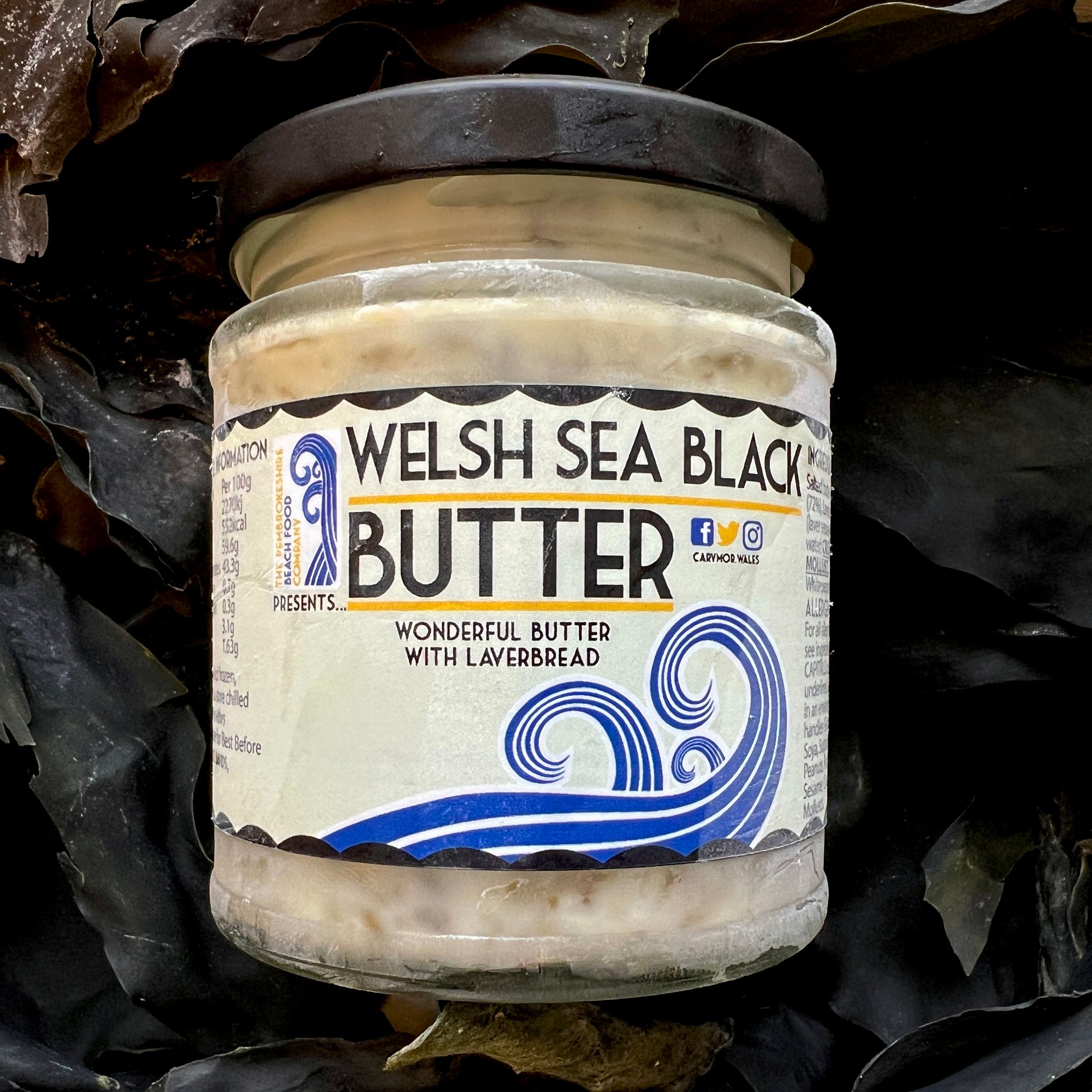 Welsh Laver Seaweed Butter with Seasoning (Welsh Sea Black Butter)